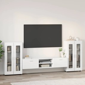 vidaXL Σετ επίπλου τηλεόρασης FLORIN 3 pcs Λευκό Επεξεργασμένο ξύλο