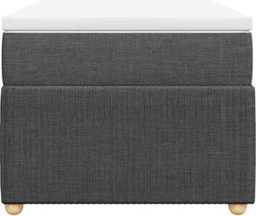 vidaXL Κρεβάτι Boxspring με Στρώμα Σκούρο Γκρι 80x200 εκ. Υφασμάτινο