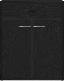 vidaXL Πλαϊνό γραφείο Μαύρη Οξυά 60 x 30 x 75 cm Επεξεργασμένο ξύλο