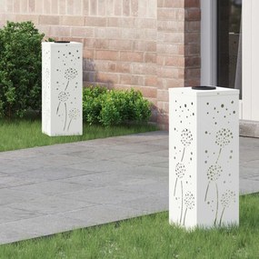 vidaXL Ηλιακό LED Φως Δρόμου 2 pcs Θερμό λευκό 18 x 18 x 50 εκ.