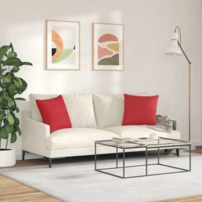 vidaXL Μαξιλάρι Καναπέ 2 pcs Κόκκινο 45 x 45 cm ύφασμα