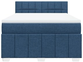 ΚΡΕΒΑΤΙ BOXSPRING ΜΕ ΣΤΡΩΜΑ ΜΠΛΕ 160X200 ΕΚ. ΥΦΑΣΜΑΤΙΝΟ 3289425