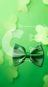 Intra Συλλεκτικό Ξύλινο Παζλ Plywood  4mm - Green Irish Clover παπιγιόν για την ημέρα του Αγίου Πατρικίου Σε Ξύλινο Κουτί - Διαστάσεις: 10x10 cm – 25 κομμάτια
