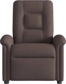 vidaXL Πολυθρόνα Μασάζ Ανακλινόμενη Σκούρο Καφέ Υφασμάτινη