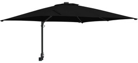 vidaXL Ομπρέλα Κήπου Μαύρο 248.5 x 247.5 x 160 εκ. ύφασμα