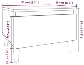 Τραπεζάκια Σαλονιού 2 τεμ Καφέ Δρυς 50x46x35 εκ. Επεξ. Ξύλο - Καφέ