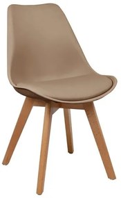 Καρέκλα Vegas HM0033.25 Cappuccino 47X56,5X82Υ εκ. Σετ 4τμχ Wood, Polypropylene