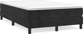 vidaXL Κρεβάτι Boxspring με Στρώμα Μαύρο 120 x 200 εκ. Βελούδινο