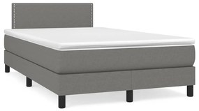 ΚΡΕΒΑΤΙ BOXSPRING ΜΕ ΣΤΡΩΜΑ ΣΚΟΥΡΟ ΓΚΡΙ 120X190 ΕΚ ΥΦΑΣΜΑΤΙΝΟ 3269717