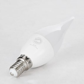 GloboStar® 60007 Λάμπα LED E14 C37T Κεράκι 6W 582lm 260° AC 220-240V IP20 Φ3.7 x Υ12.5cm Φυσικό Λευκό 4500K - 3 Years Warranty