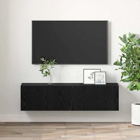 vidaXL Ντουλάπι TV 2 pcs Μαύρο 60 x 30 x 30 cm Επεξεργασμένο ξύλο