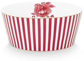 ΜΙΚΡΗ ΑΤΟΜΙΚΗ ΣΑΛΑΤΙΕΡΑ ΠΟΡΣΕΛΑΝΗΣ Δ15cm PIP STUDIO - ROYAL STRIPES 51003227 (ΚΟΚΚΙΝΟ)