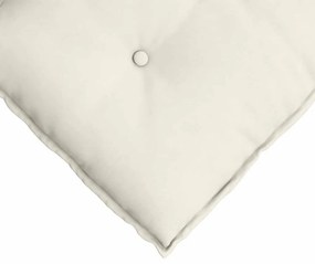 vidaXL Μαξιλάρι Πλάτης Κρεμ 100 x 50 cm Υφασμάτινο Κορντουρά