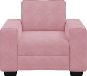 vidaXL Πολυθρόνα-Καναπέ Ροζ Βελούδινη 100x77x82 εκ.