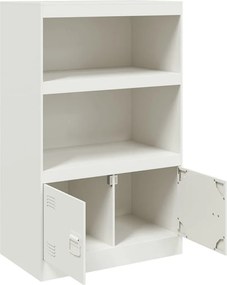 vidaXL Μπουφές Λευκός 67x39x107 εκ. από Ατσάλι