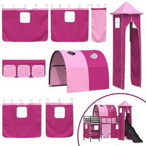 vidaXL Μαύρο και Ροζ 74,5 x 190 εκ.