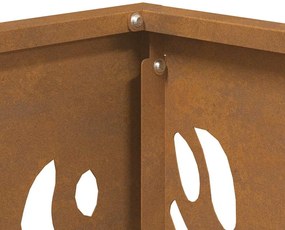 vidaXL Φωτιά Καφέ 40 x 40 x 40 cm Ατσάλι σκληρυθέν στον αέρα