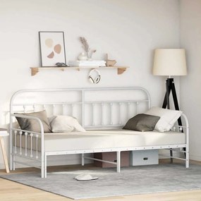 vidaXL Σκελετός κρεβατιού ημέρας Λευκό 90 x 190 cm
