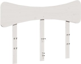 vidaXL Κεφαλάρι Λευκό 135 εκ. από Μασίφ Ξύλο Πεύκου