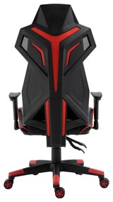 Καρέκλα Gaming D-01 Fylliana Μαύρο - Κόκκινο Τεχνόδερμα 53x47x127 εκ. 53x47x127 εκ.