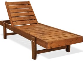 Ξαπλώστρα Ανακλινόμενη Ξύλινη 223914 200x71x34cm Natural