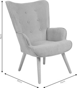 Πολυθρόνα Fluffy ύφασμα καφέ-φυσικό 75x69x96εκ 75x69x96 εκ.