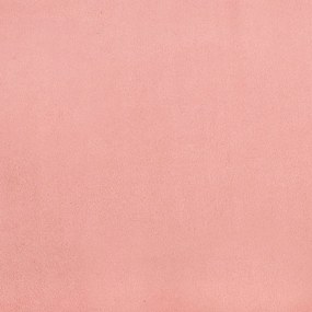 Κρεβάτι Boxspring με Στρώμα Ροζ 120x190 εκ. Βελούδινο - Ροζ