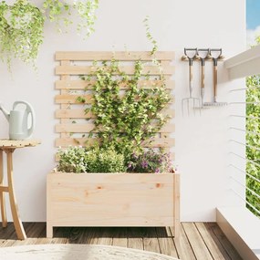 vidaXL Ζαρντινιέρα με Ράφι 79 x 39,5 x 114 εκ. από Μασίφ Ξύλο Πεύκου