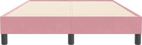 vidaXL Box Spring Κρεβάτι χωρίς στρώμα Ροζ 120x210 cm Βελούδινο
