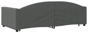 vidaXL Καναπές Κρεβάτι Συρόμενος Σκ. Γκρι 100x200εκ. Ύφασμα & Συρτάρια