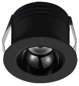 Σποτ Φωτιστικό Χωνευτό COB Led 3W 230V Δέσμη 25 Μοίρες 3000Κ Lumen-3-96325001-Μαύρο 3-96325001