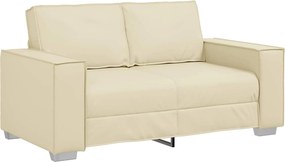 vidaXL Διθέσιος καναπές Κρεμ 160 cm Τεχνητό Δέρμα