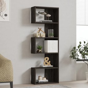 ΒΙΒΛΙΟΘΗΚΗ CASCADE PAKOWORLD ΣΕ ΣΚΟΥΡΟ ΚΑΡΥΔΙ ΑΠΟΧΡΩΣΗ 51.8X22X150ΕΚ
