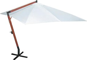 vidaXL Ομπρέλα Κρεμαστή Λευκή 300 x 400 εκ.