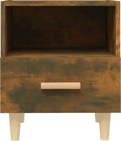 vidaXL Κομοδίνα 2 τεμ. Καπνιστή Δρυς 40 x 35 x 47 εκ.