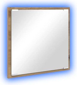 vidaXL Καθρέφτης μπάνιου LED Artisan Oak 40 x 37 x 8.5 εκ.