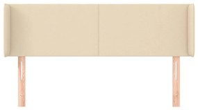 vidaXL Κεφαλάρι με Πτερύγια Κρεμ 147x16x78/88 εκ. Υφασμάτινο