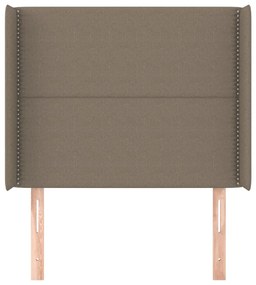 Κεφαλάρι με Πτερύγια Taupe 103x16x118/128 εκ. Υφασμάτινο 3119434