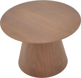 Τραπέζι σαλονιού Kayano pakoworld καρυδί mdf Φ60x40εκ