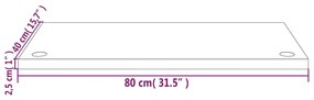 ΕΠΙΦΑΝΕΙΑ ΓΡΑΦΕΙΟΥ 80 X 40 X 2,5 ΕΚ. ΑΠΟ ΜΑΣΙΦ ΞΥΛΟ ΠΕΥΚΟΥ 824450