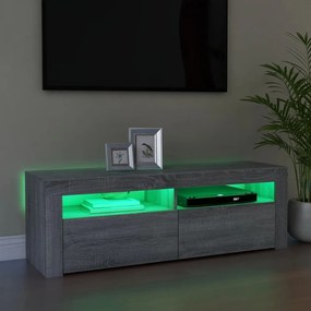 Έπιπλο Τηλεόρασης με LED Γκρι Sonoma 120x35x40 εκ. - Γκρι