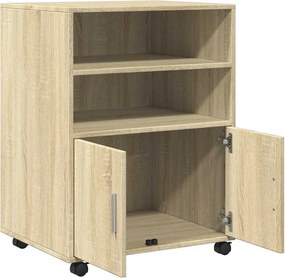 vidaXL Ντουλάπι Τροχήλατο Sonoma Δρυς 55x40x91 εκ. από Επεξ. Ξύλο