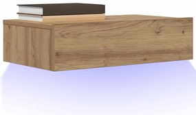 vidaXL ντουλάπι τηλεόρασης με φώτα LED Artisan Oak 60x35x15,5 cm