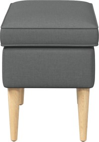 vidaXL Πολυθρόνα Ποδιών Σκούρο Γκρι 55 x 35 x 41 εκ Πολυεστέρας