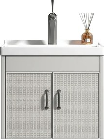 Martin Thaleia HDPE 50 Silver Grey - Αδιάβροχος Πάγκος με Νιπτήρα 50x37