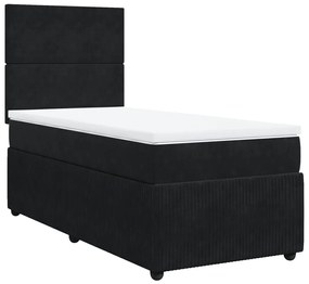 ΚΡΕΒΑΤΙ BOXSPRING ΜΕ ΣΤΡΩΜΑ ΜΑΥΡΟ 100X200 ΕΚ. ΒΕΛΟΥΔΙΝΟ 3294558