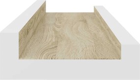 vidaXL Ράφια Τοίχου 4 τεμ. Λευκό και Sonoma Δρυς 40 x 9 x 3 εκ.