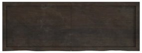 vidaXL Πάγκος Μπάνιου Σκούρο Καφέ 140x50x(2-4) εκ. Επεξεργ. Μασίφ Ξύλο