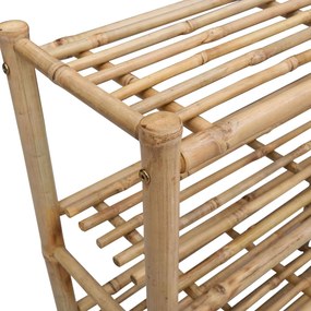 vidaXL Ράφι Παπουτσιών με ράφι Φυσικό 88 x 27 x 80 εκ. Μπαμπού