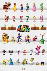 Αφίσα Super Mario - Character Parade, (61 x 91.5 cm)